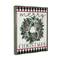 Stupell Industries Merry Christmas Tartan Wreath Framed Floater Canvas Wall Art